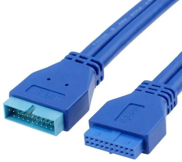 Main image of 0.5m 20Pin  Female USB3.0 to 20Pin Male USB 3.0 Extension Cable Motherboard Mainboard 20pin Header Adapter Cable extender