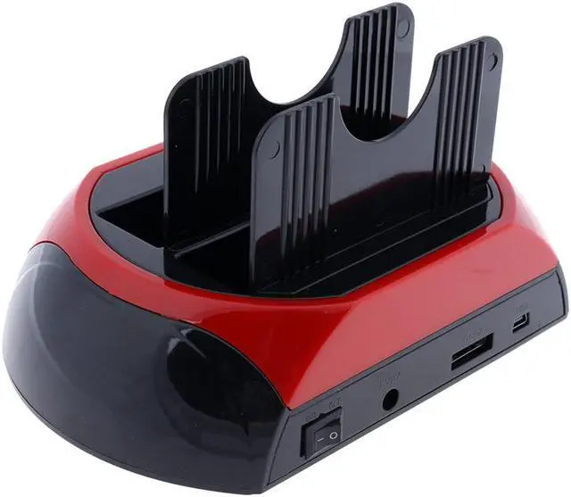 Alt view image 5 of 6 - External Dual Port HDD Docking Station Hub with USB Port Memory Card Slot IDE SATA Data Reader XD/TF/CF/MD/Micro SD Cardreader