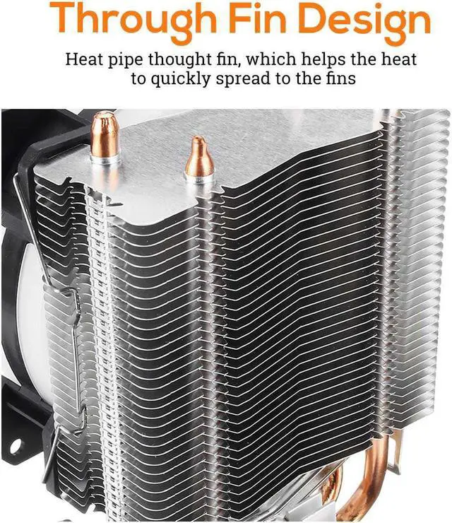 Alt view image 5 of 5 - 12V 3/4Pin CPU Cooler Fan Colorful Backlight 90mm CPU Cooling Fan PC Heatsink Cooler for Intel/AMD For PC Computer Case Fan