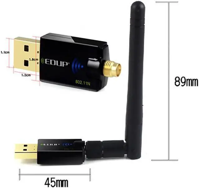 Alt view image 2 of 5 - EP-MS1559 300Mbps 802.11n USB Wireless Network WiFi Adapter with Antenna USB Ethernet WiFi Receiver Network card Accessory