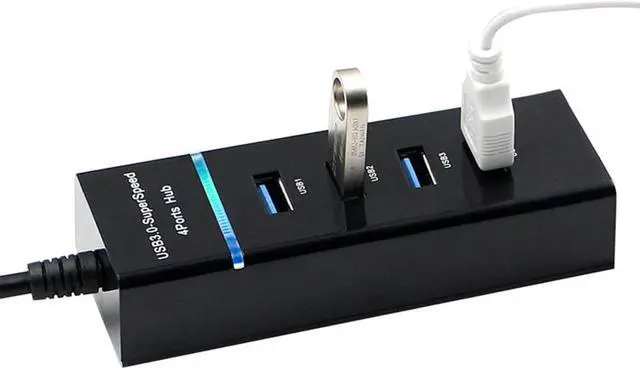 Alt view image 2 of 5 - 2020 new Portable USB 3.0 Super Speed 4 Ports Hub  Sync Adapter for Computer Laptop