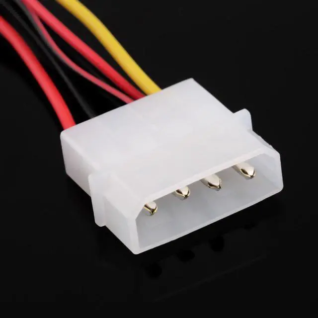 Alt view image 5 of 5 - Fan PC Computer Fan Quad 4 LED Light 120mm 12V PC Computer Case Fan Quiet Molex Connector Easy Installed Fan