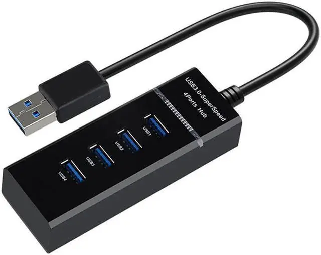 Alt view image 4 of 5 - 2020 new Portable USB 3.0 Super Speed 4 Ports Hub  Sync Adapter for Computer Laptop