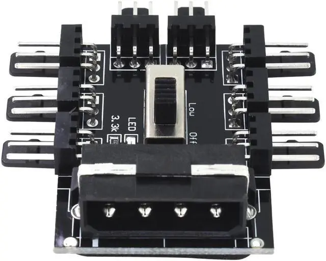 Main image of hot-PC 1 to 8 4Pin Molex Cooler Cooling Fan Hub Splitter Cable PWM 3Pin Power Supply Speed Controller Adapter For PC Mining