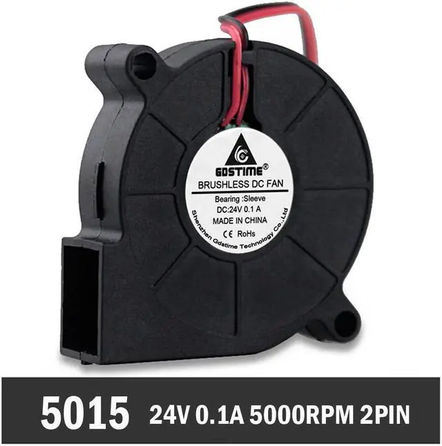 Main image of 2PCS 5015 24V 2Pin 50mm PC Computer Case Cooling Cooler DC Blower Fan 5015s