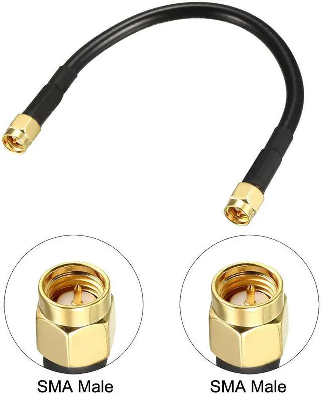 Alt view image 2 of 4 - Antenna Extension Cable SMA Male to SMA Male Coaxial Cable RG58 50 Ohm 8 Inch