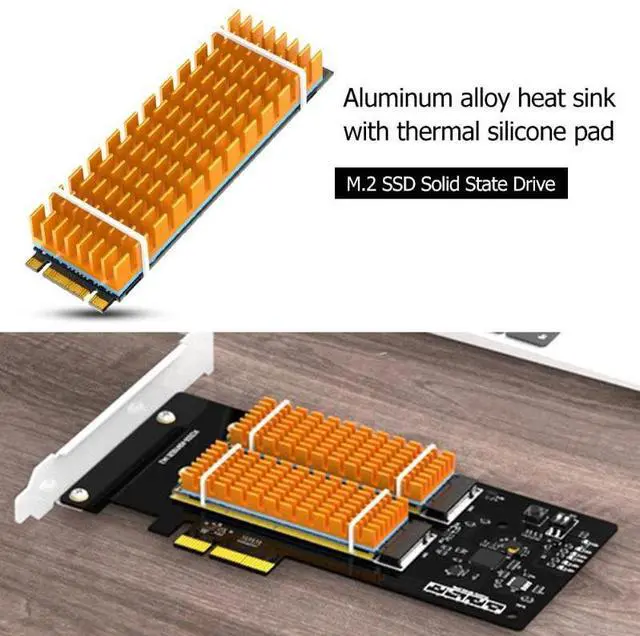 Main image of Heatsink M.2 PCIE SSD Heatsink Cooler Passive Cooling Aluminum Heat Sink Thermal Conductive Adhesive Pad Radiator Dissipation