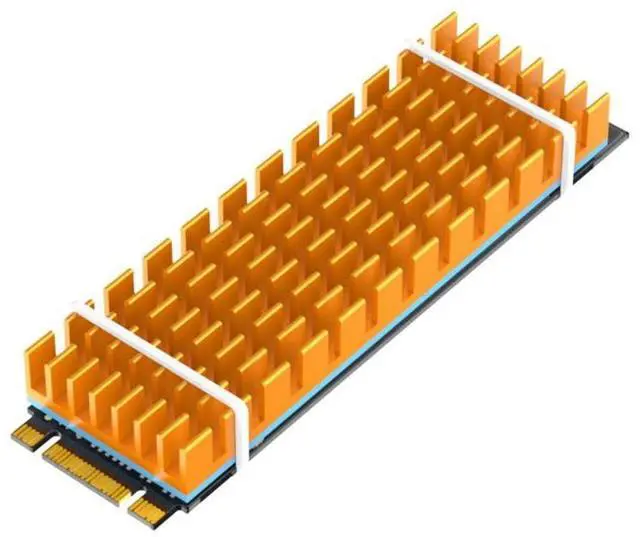 Alt view image 6 of 6 - Heatsink M.2 PCIE SSD Heatsink Cooler Passive Cooling Aluminum Heat Sink Thermal Conductive Adhesive Pad Radiator Dissipation