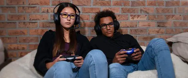 Alt view image 6 of 7 - GUNNAR CRUZ Youth Glasses Navy Frame (Amber Lens) Tint 65% Blue Light & 100% UV Protection, CRU-08601
