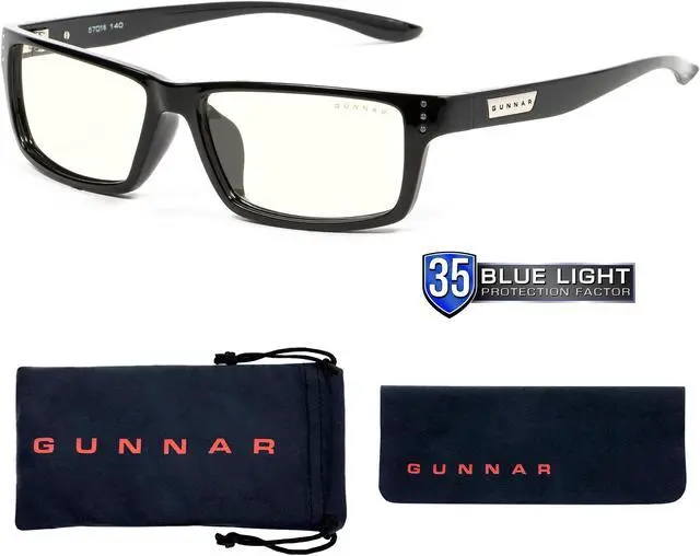 Alt view image 2 of 6 - GUNNAR RIOT Onyx Frame (Clear Lens) Tint 35% Blue Light & 100% UV Protection, RIO-00109