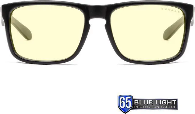 Alt view image 3 of 6 - GUNNAR INTERCEPT Onyx Frame (Amber Lens) Tint 65% Blue Light & 100% UV Protection, INT-00101