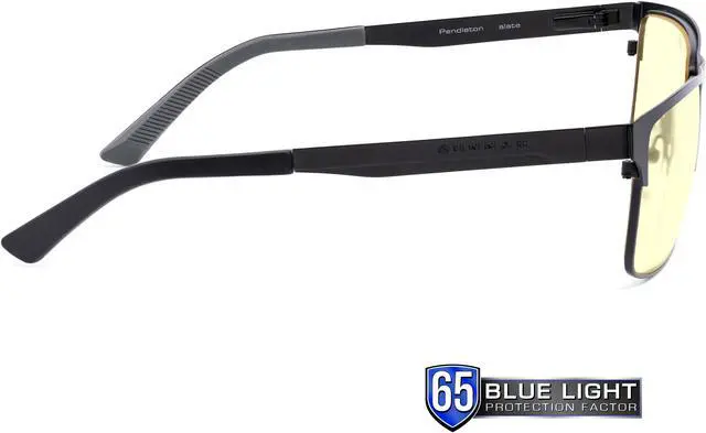 Alt view image 2 of 5 - GUNNAR PENDLETON Computer Glasses Slate Frame (Amber Lens) Tint 65% Blue Light & 100% UV Protection, PEN-09501