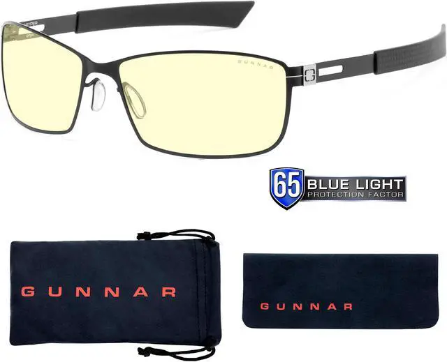 Alt view image 2 of 6 - GUNNAR VAYPER Computer Glasses Onyx Frame (Amber Lens) Tint 65% Blue Light & 100% UV Protection, VAY-00101