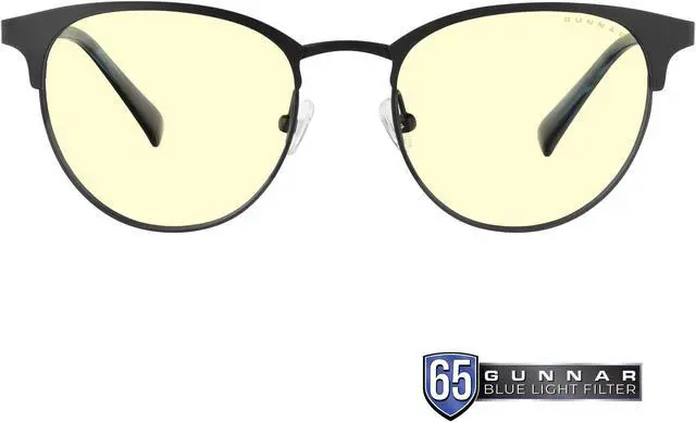 Main image of Gunnar Apex, Protective Computer Glasses with Gunnar Focus, Onyx/Navy Frames, Amber Lens, 65% Blue Light and 100% UV Protection, APX-11501