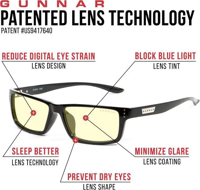 Alt view image 4 of 5 - GUNNAR RIOT Computer Glasses (Amber Lens) 65% Blue Light &100% UV Protection, RIO-00101
