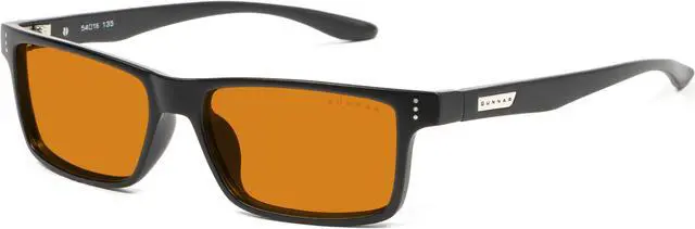 Main image of Gunnar Vertex, Precision Gaming Eyewear with Gunnar Focus, Onyx Frames, Amber Max Lens for late night gaming and improved sleep, 98% Blue Light and 100% UV Protection, VER-00112