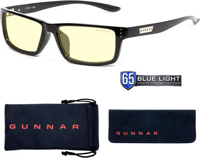 Main image of GUNNAR RIOT Computer Glasses (Amber Lens) 65% Blue Light &100% UV Protection, RIO-00101