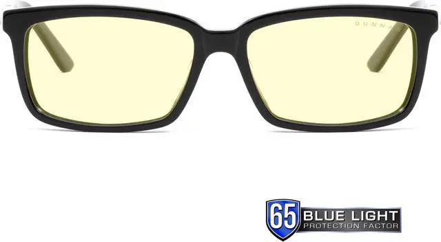 Main image of Gunnar Haus, Precision Computer Glasses with Gunnar Focus, Onyx Frames, Amber Lens, 65% Blue Light and 100% UV Protection, HAU-00101