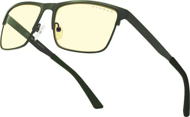 Alt view image 3 of 8 - Gunnar Pendleton, Precision Computer Eyewear with Gunnar Focus, Moss Frames, Ambler Lens, 68% Blue Light and 100% UV Protection, PEN-09401