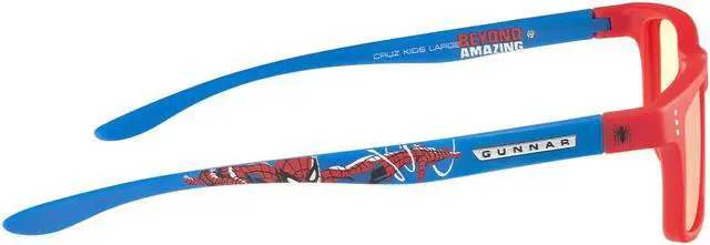 Alt view image 4 of 4 - Gunnar Cruz Kids Large, Marvel Spider-Man Edition with Natural Focus, Amber Lens, 65% Blue Light and 100% UV Protection, CRU-11813