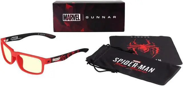 Alt view image 2 of 4 - Gunnar Enigma, Marvel Spider-Man Miles Morales Edition with GUNNAR-Focus, Amber Lens, 65% Blue Light and 100% UV Protection, ENI-12201