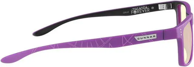 Alt view image 4 of 4 - Gunnar Cruz, Marvel Black Panther Edition with Natural-Focus, Amber Lens, 65% Blue Light and 100% UV Protection, CRU-12013