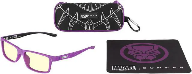 Alt view image 2 of 4 - Gunnar Cruz, Marvel Black Panther Edition with Natural-Focus, Amber Lens, 65% Blue Light and 100% UV Protection, CRU-12013