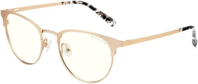Alt view image 4 of 4 - Gunnar Apex, Protective Computer Glasses with Gunnar Focus, Gold/Marble Frames, Clear Lens, 35% Blue Light and 100% UV Protection, APX-11409