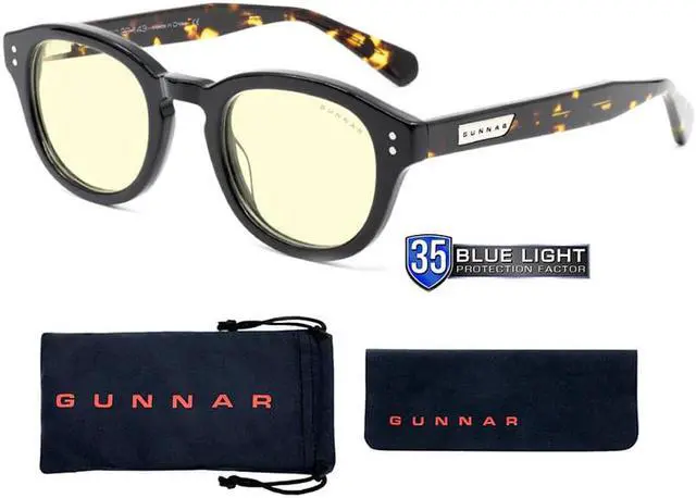 Alt view image 2 of 2 - Gunnar Emery Computer Eyewear with GUNNAR-Focus, Rose Tortoise Frame, Clear Lens, 35% Blue Light and 100% UV Protection, EME-08809