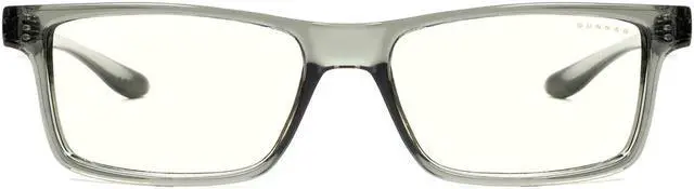 Main image of Gunnar Vertex Reading Glasses, Eyewear with +3.0 Lens Power, Grey Crystal Frames, Clear Lens, 35% Blue Light and 100% UV Protection, VER-06709-3.0