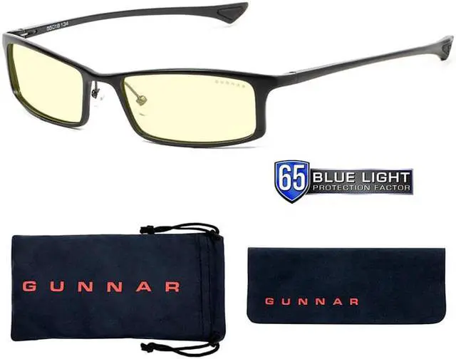 Alt view image 2 of 4 - Gunnar Phenom Reading Glasses, +2.50 Lens Power, Onyx Frames, Amber Lens, 65% Blue Light and 100% UV Protection, ST002-C001-2.5