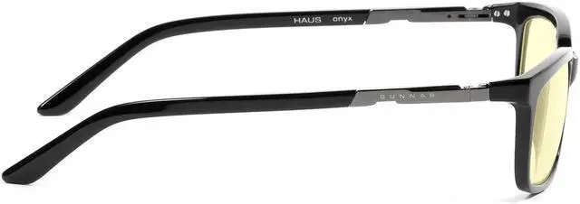 Alt view image 3 of 4 - Gunnar Haus Reading Glasses, Eyewear with +2.0 Lens Power, Onyx Frames, Amber Lens, 65% Blue Light and 100% UV Protection, HAU-00101-2.0