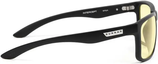 Alt view image 3 of 4 - Gunnar Intercept Reading Glasses, Eyewear with +1.0 Lens Power, Onyx Frames, Amber Lens, 65% Blue Light and 100% UV Protection, INT-00101-1.0