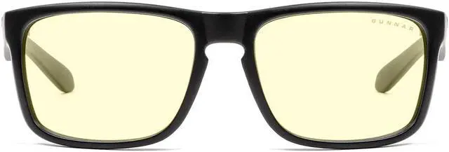 Main image of Gunnar Intercept Reading Glasses, Eyewear with +1.0 Lens Power, Onyx Frames, Amber Lens, 65% Blue Light and 100% UV Protection, INT-00101-1.0