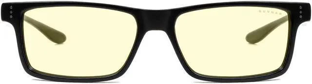 Main image of Gunnar Vertex Reading Glasses, +1.00 Lens Power, Onyx Frames, Amber Lens, 65% Blue Light and 100% UV Protection, VER-00101-1.0
