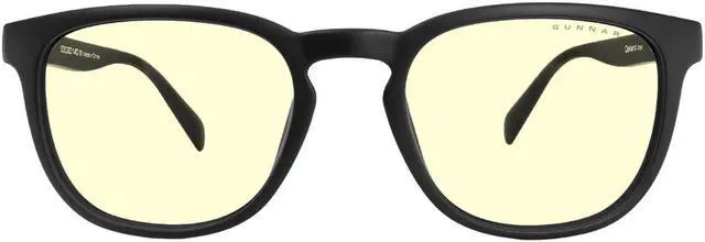 Alt view image 2 of 4 - GUNNAR OAKLAND Computer Glasses Onyx Frame (Amber Lens) Tint 65% Blue Light & 100% UV Protection, OAK-00101