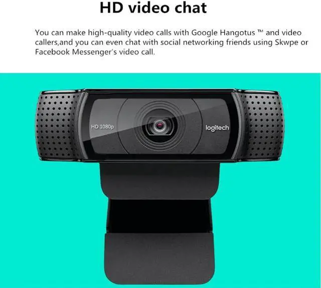 Alt view image 3 of 6 - Logitech C920e hd Webcam Video Chat Recording Usb Camera HD Smart 1080p Web Camera for Computer Logitech C920 upgrade version