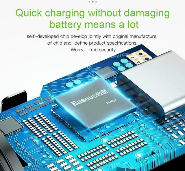 Alt view image 4 of 8 - Baseus 30W Dual USB C PD Quick Charge QC 4.0 Car Charger For Mobile Phone Charger Fast USB PD Type C AFC SCP Car Phone Charger