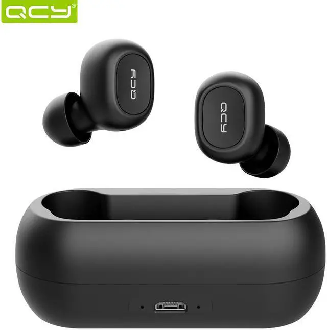 Main image of QCY qs1 earphones Bluetooth 5.0 TWS headphone mini invisible 3D HiFi stereo wireless headset with power bank charging box/T1C