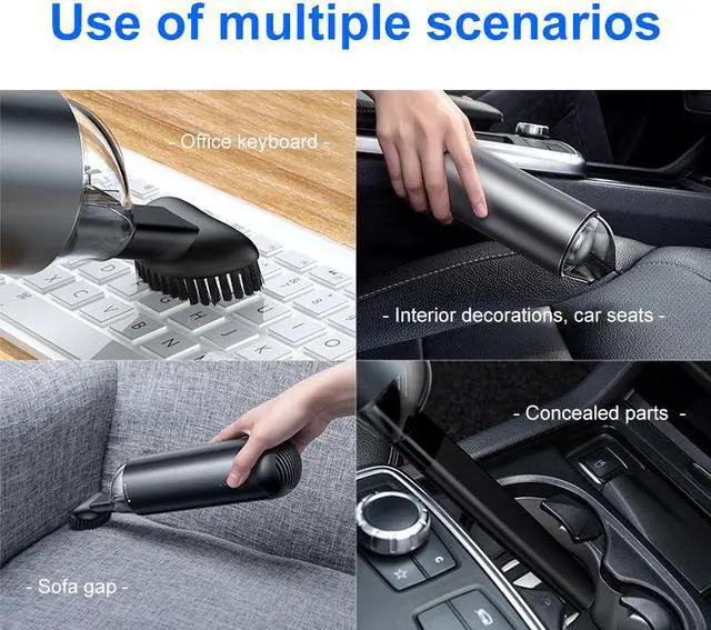 Alt view image 4 of 7 - Baseus Car Vacuum Cleaner Portable Wireless Handheld Auto Vacuum Cleaner Robot for Car Interior & Home & Computer Cleaning
