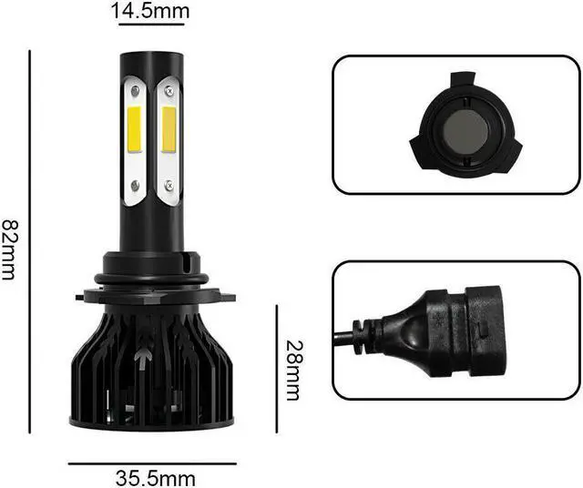 Alt view image 3 of 6 - For Honda Accord 2006-2009 2010 2011 2012 Led Headlight HighLowFog Light Bulbs