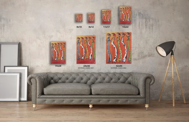 Alt view image 3 of 6 - African Woman Canvas African Painting Bathroom Decor African Wall Art Ready to Hang Picture African Colorful Art Decals Folk Canvas Decor Beautiful Africans African Woman Canvas Printed Portrait