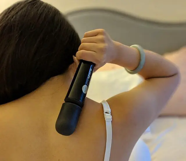 Alt view image 5 of 9 - Prospera Panther Massager, powerful vibration, ergonomic design,  ultra light, high grade motor, best for face, neck & shoulders, back, arms, legs, core areas