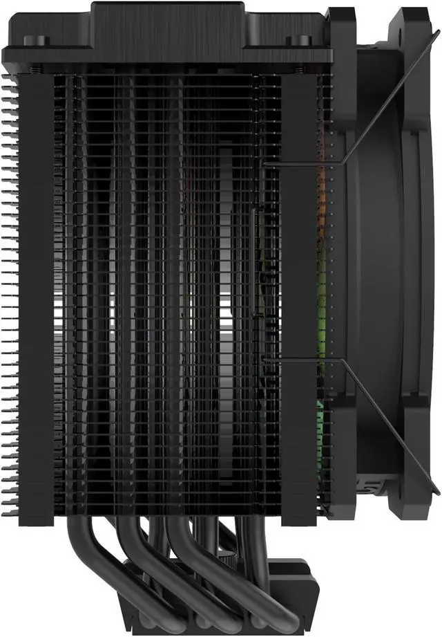 Alt view image 3 of 7 - Montech AIR COOLER 210, 210W TDP, ARGB CPU Cooler, Massive Cooling Power, Six Heat Pipes, All Black