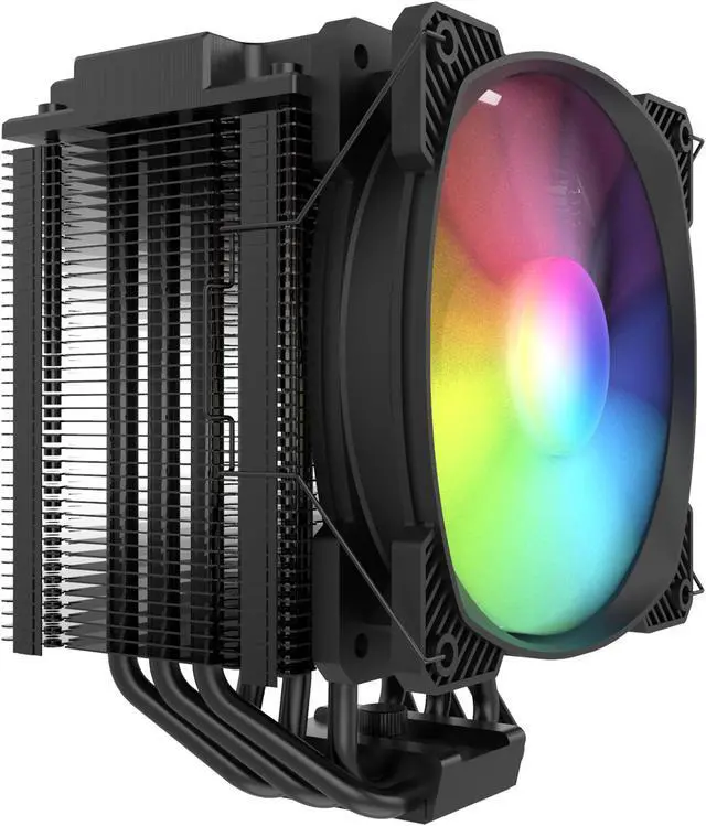 Alt view image 2 of 7 - Montech AIR COOLER 210, 210W TDP, ARGB CPU Cooler, Massive Cooling Power, Six Heat Pipes, All Black