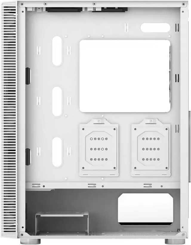 Alt view image 4 of 6 - Montech X3 Glass 6pcs, 3 x 140mm& 3 x 120mm Fixed RGB Lighting Fans ATX Mid-Tower PC Gaming Case, USB3.0, Door Open Tempered Glass Side Panel, High Airflow, White
