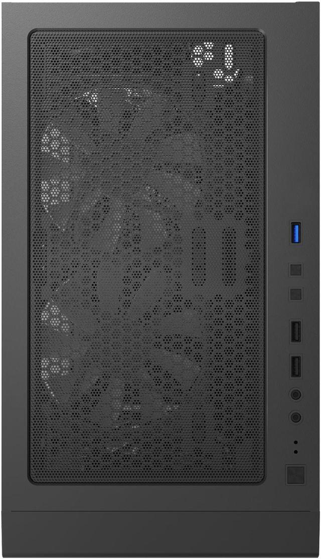 Alt view image 5 of 8 - Montech X3 Mesh , 3 x 140mm& 3 x 120mm Fixed RGB Lighting Fans (Pre-Installed) ATX Mid-Tower PC Gaming Case, USB3.0, Door Open Tempered Glass Side Panel, High Airflow, Black