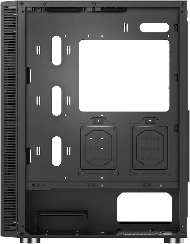 Alt view image 4 of 6 - MONTECH X3 Glass Black - ATX Mid-Tower PC Gaming Case - 6 RGB Rainbow Fans - Tempered Glass Front Panel - Out-Pull Glass Side Panel - Cable Management - High Airflow Gaming Case