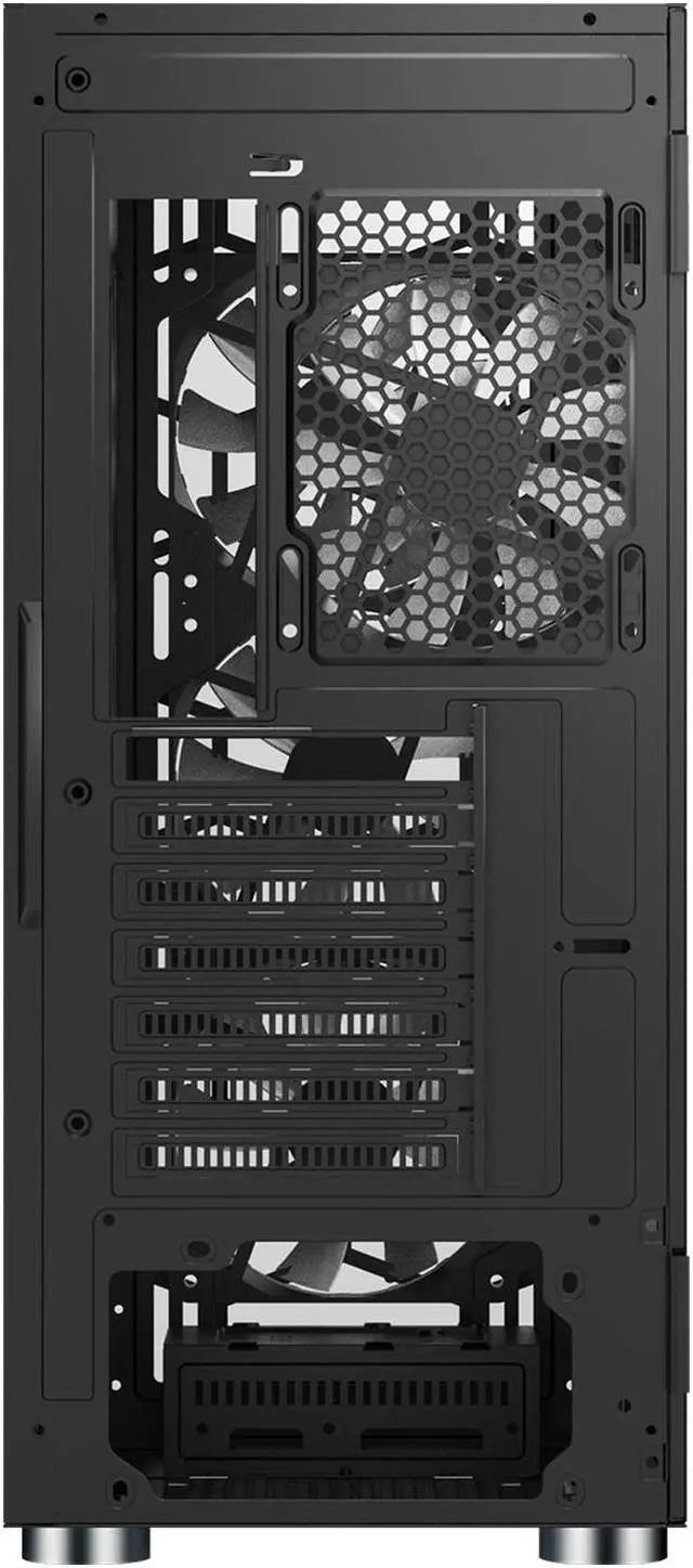 Alt view image 6 of 6 - MONTECH X3 Glass Black - ATX Mid-Tower PC Gaming Case - 6 RGB Rainbow Fans - Tempered Glass Front Panel - Out-Pull Glass Side Panel - Cable Management - High Airflow Gaming Case
