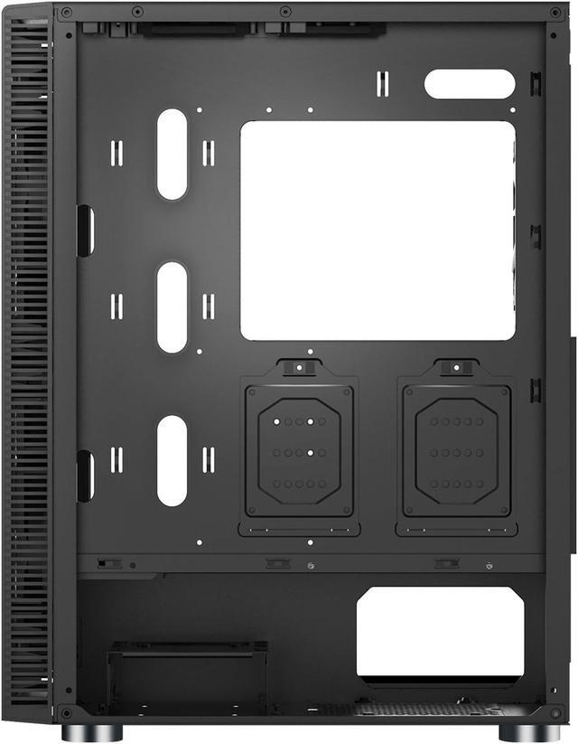 Alt view image 4 of 8 - Montech X3 Mesh , 3 x 140mm& 3 x 120mm Fixed RGB Lighting Fans (Pre-Installed) ATX Mid-Tower PC Gaming Case, USB3.0, Door Open Tempered Glass Side Panel, High Airflow, Black